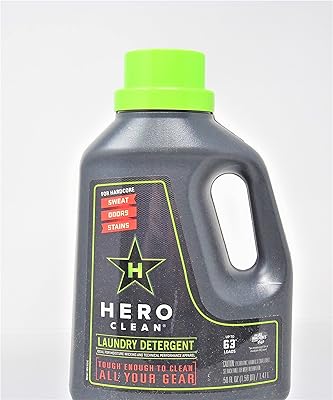 Détergent à lessive liquide hero clean - 5 en 1 sport+ pour un usage