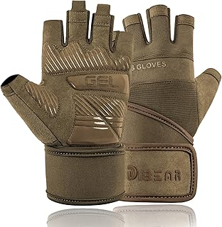 Gants d'exercice pour hommes et femmes, gants d'haltérophilie avec bandes de poignet, support
