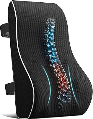 Oreiller de soutien lombaire pour chaise de bureau voiture jeu fauteuil roulant