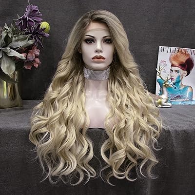 Imstyle – perruque lace front wig synthétique blonde ombrée, cheveux longs et ondulés, épais, doux, résistants à la chaleur, avec raie naturelle, 26 pouces, pour femmes. La nouvelle ère du shopping sénégalais commence avec Diaytar