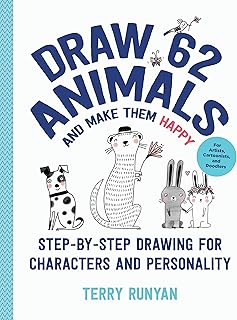 Dessinez 62 animaux et rendez-les heureux : dessin étape par étape