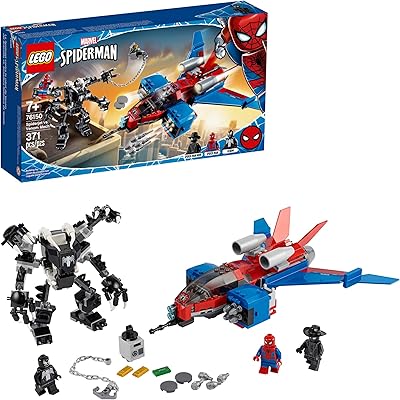 Lego spider-man spider-man contre venom mech 76150 de marvel, un cadeau de super-héros pour les enfants avec des figurines, mech et un avion (371 pièces). Diaytar Sénégal : Simplicité, rapidité, économie