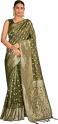 Chemisier sari en soie non tissé monjolica fashion pour femme (mnj-6500_color)
