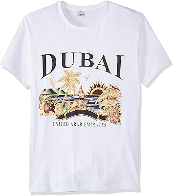 T-shirt dubshi d23 dubai pour homme, blanc, blanc