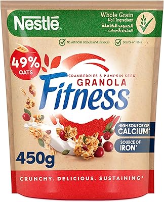 Céréales de petit-déjeuner nestle feel morning granola avec canneberges et graines, 450 g