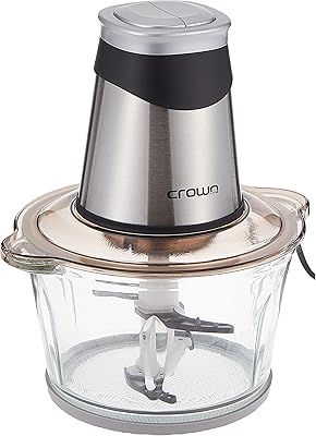 Hacheur hachoir broyeur crownline gc275 2 vitesses bol en verre : 18 litres