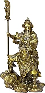 Chinois fengshui fait à la main woosung/wu sheng guangong figure sculpture guan yunchang/guan