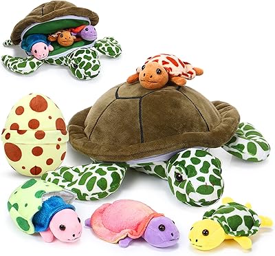 Ensemble de 6 tortues en peluche de 12 pouces maman de tortue