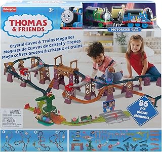 Thomas & friends trackmaster track grottes et trains en verre meg toy track