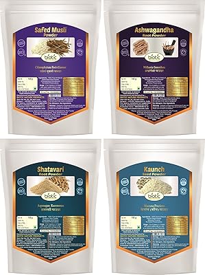 Poudre de muesli biotique, ashwagandha, shatavari et kaonesh de natural seafood - combo