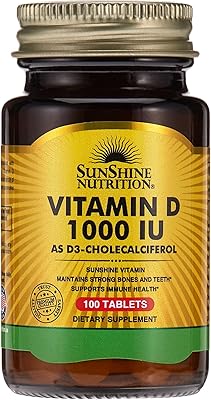 Vitamine d 1000 ui de sunshine nutrition - 100 comprimés