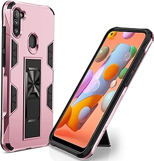 Coque mobile compatible avec samsung galaxy a11 avec anneau en métal et béquille