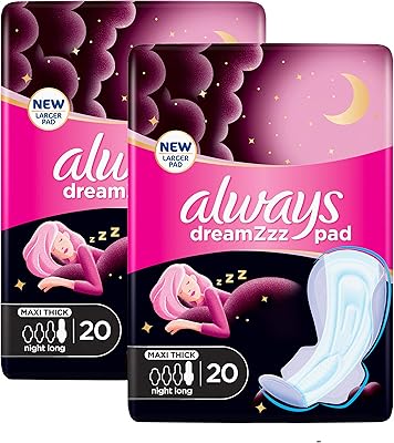 Always dreams serviettes hygiéniques longues et épaisses longue nuit avec ailes paquet