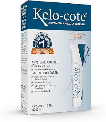 Gel pour cicatrices kelo-cote advanced skin care formula d'acné chirurgicales de césarienne