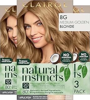 Coloration semi-permanente clairol natural insects, blond moyen doré 8g, lot de 3