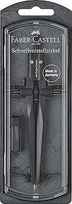 Boussole de flux faber-castell quickset - pierre noire, 174530