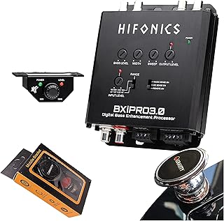 Processeur de basse numérique hifonics bxipro3.0 + ssp 4 voies, filtre subsonique pfm
