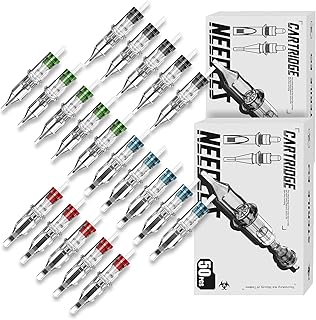Aiguilles de cartouche de tatouage warmhole 50pcs assorties de cartouches d'aiguilles de tatouage