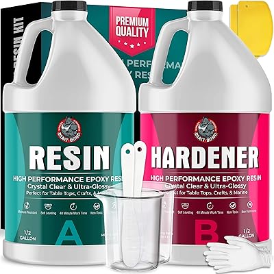 Kit de résine époxy best bond, 1 gallon de résine époxy haute performance