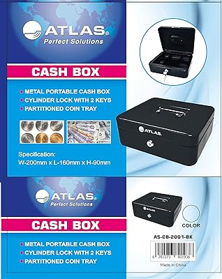 Tirelire atlas avec plateau et serrure, tirelire portable durable, coffre-fort pour bijoux, billets