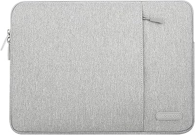 Housse pour ordinateur portable en polyester imperméable à motif vertical mosiso avec poche