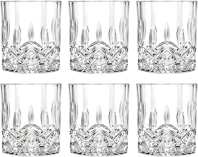 Ensemble de 6 verres à scotch de luxe gt/rotors (320 ml)