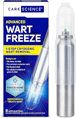 Dissolvant de verrues gelées carescience, 8 utilisations, élimination des verrues froides en une étape