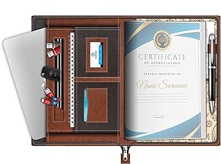 Fidus professional multi-purpose classeurs en cuir pour certificats porte-documents sac à