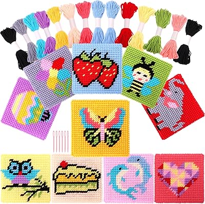 Le kit de point de croix blay kids 10 en 1 pour débutants