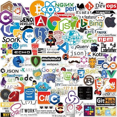 Ziyali 100 pièces d'autocollants diy nouvelle édition pour les développeurs front-end et back-end pour les développeurs, programmeurs, codeurs, hackers, geeks et ingénieurs. Diaytar : Votre allié pouvoir d'achat au quotidien