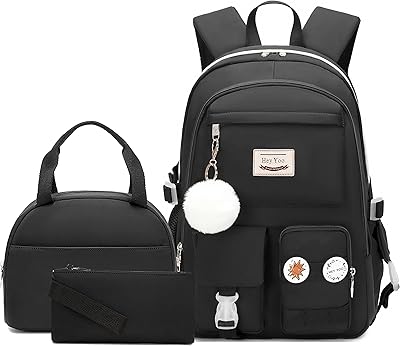 Hiyu sac à dos d'école pour filles avec boîte à déjeuner pour adolescentes, joli sac à dos d'école pour adolescentes, l. Diaytar : Vivez l'expérience du shopping malin