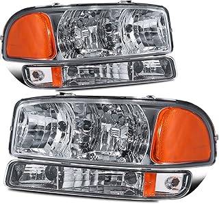 Ensemble de phare mostplus pour gmc sierra 1500 2500-00-06 yukon 1999-2006 avec couvercle