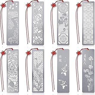 Ensemble de marque-pages en métal creux en acier inoxydable avec marque-pages à nœud