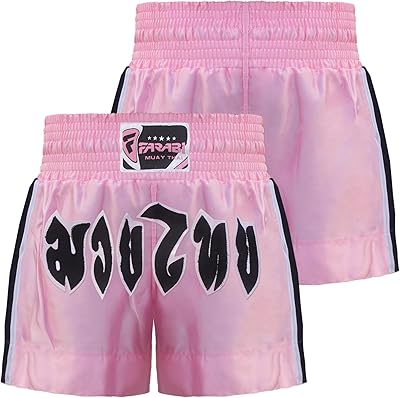 Short de boxe farabi sports muay thai rose