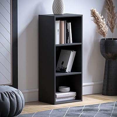 Bibliothèque cubique à 3 niveaux oxford vida designs, étagère de rangement en bois