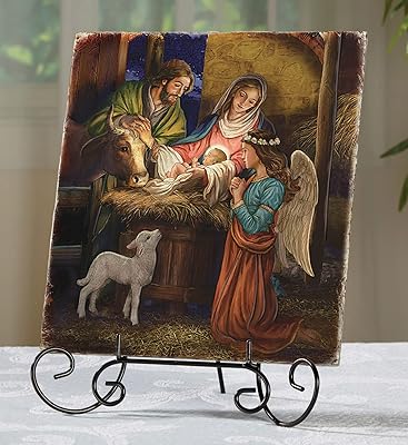 Assiette de noël en forme de mangeoire avec grille, 8,5"