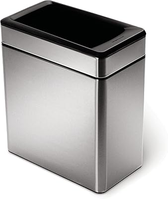 Poubelle ouverte simplehuman en acier inoxydable brossé 10l/2.6gal