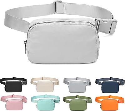 Sac banane, sac bandoulière pour course, randonnée, voyage et exercice avec sangle réglable