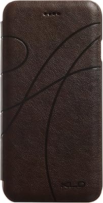Étui à rabat en cuir pu kld oscar ii series pour iphone 6