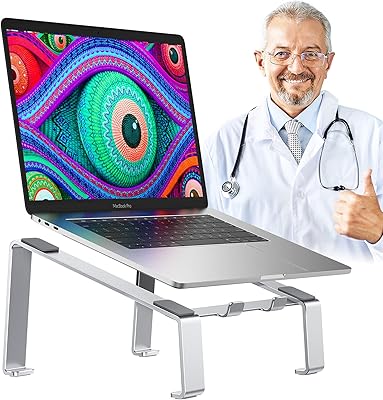 Support pour ordinateur portable r-just en aluminium compatible avec ordinateur portable 10"-17", support