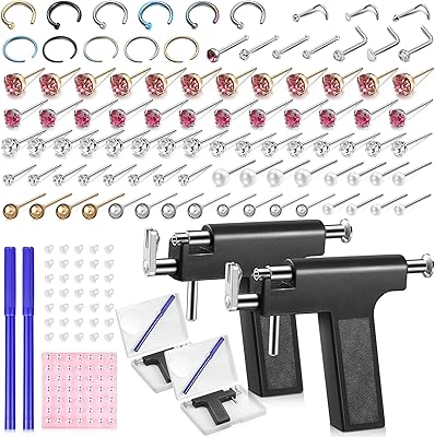 Kit de perçage jetable pour le nez et les oreilles, 158 pièces, machine