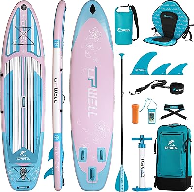 Planche de stand up paddle gonflable upwell avec accessoires sup comprenant sac à