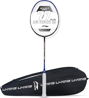 Raquette de badminton leaning air force 77 g2 en fibre de carbone