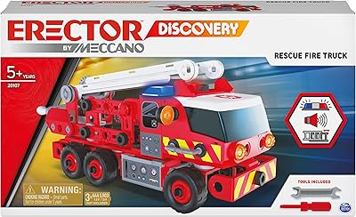 Jouet de camion de pompiers meccano rescue avec lumières et sons d'arector discovery