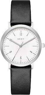 Montre à quartz pour femme, affichage analogique et bracelet en cuir ny2506, noir