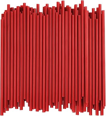 Pailles jetables - longueur 19 cm - taille standard (rouge 500)