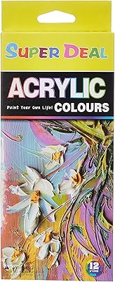 Ensemble de couleurs acryliques super deal 12 couleurs (12 × 12 ml). Diaytar : Acheter moins cher n'a jamais été aussi facile