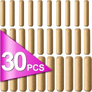 30pcs chevilles en bois assorties m6 m8 m10 bouchons rainurés massif pour meubles
