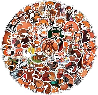 10/30/60 pièces panda rouge dessin animé graffiti pvc autocollants pour papeterie moto décalcomanie