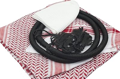 Ensemble sp kifiya ghutra pour homme, ensemble foulard arabe rouge ou noir, mode